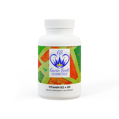 Gavin Scott Cosmetics Vitamin K2 + D3 Supplement (60 Capsules)