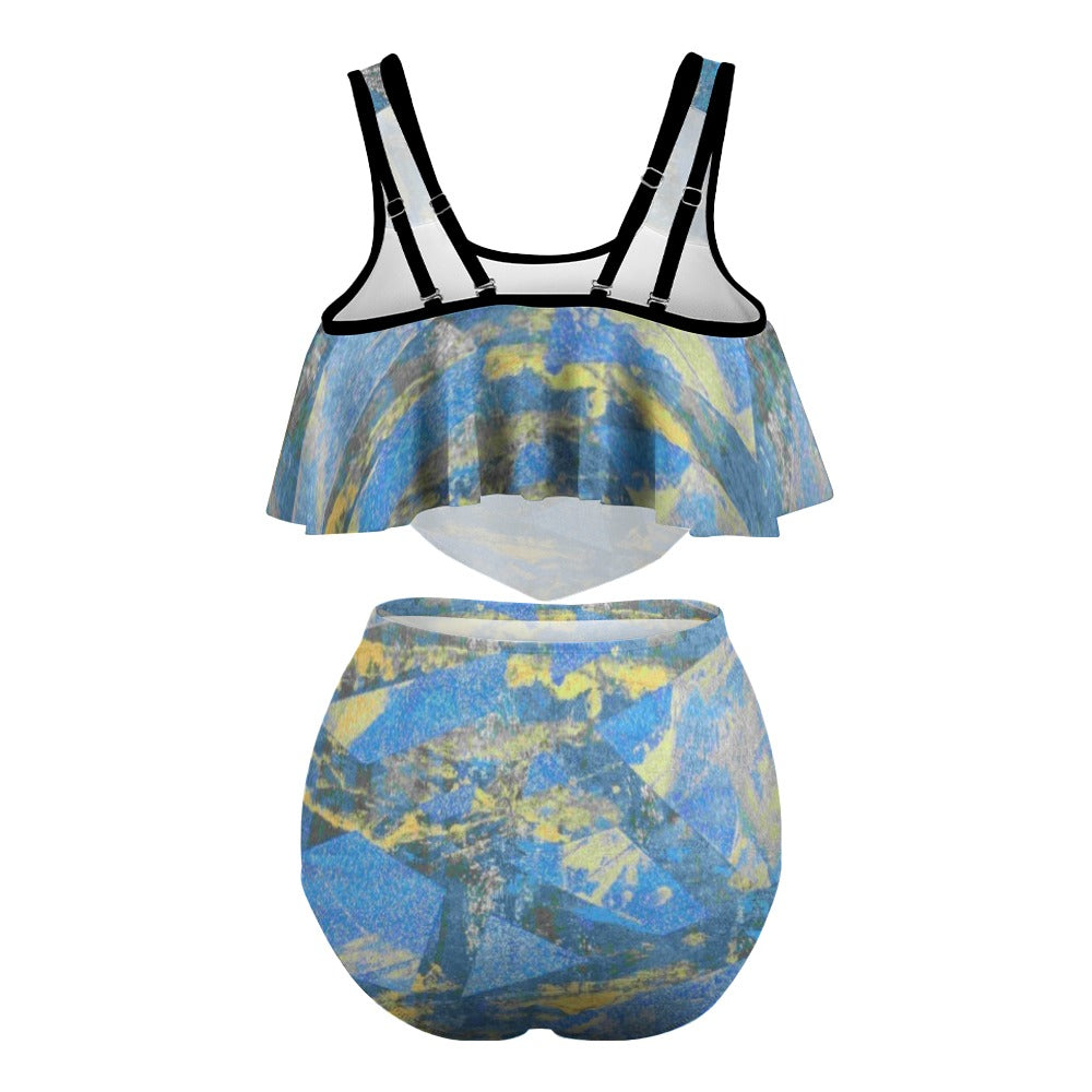 Gavin Scott Ruffled Two Piece Swimsuit (Femme XL-4XL)