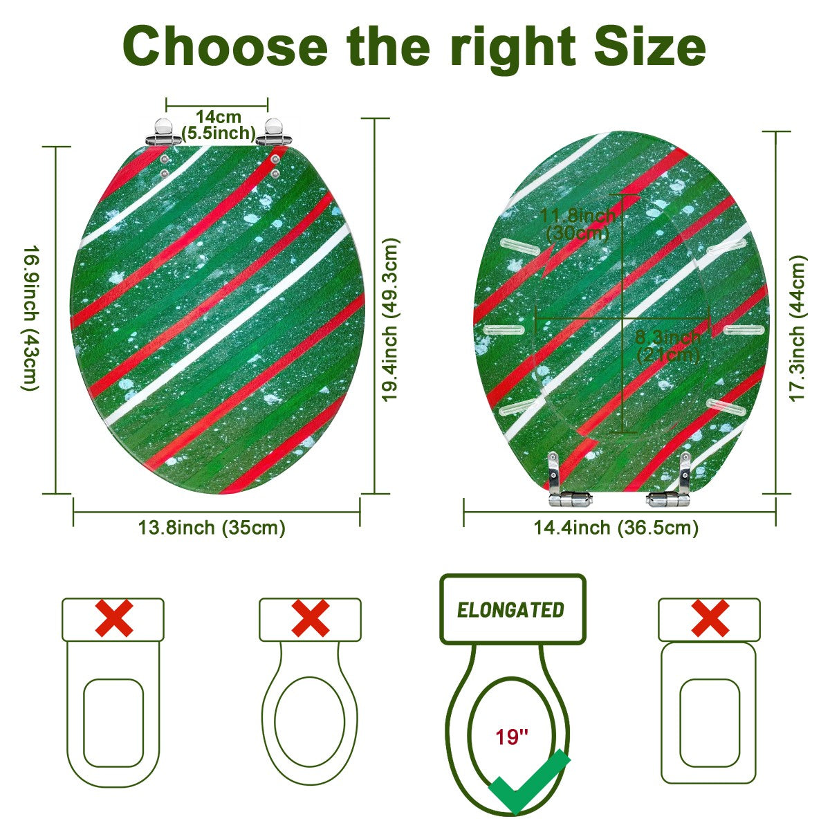 Gavin Scott Elongated Toilet Seat w/Matching Soft-close Lid (V-Shape)