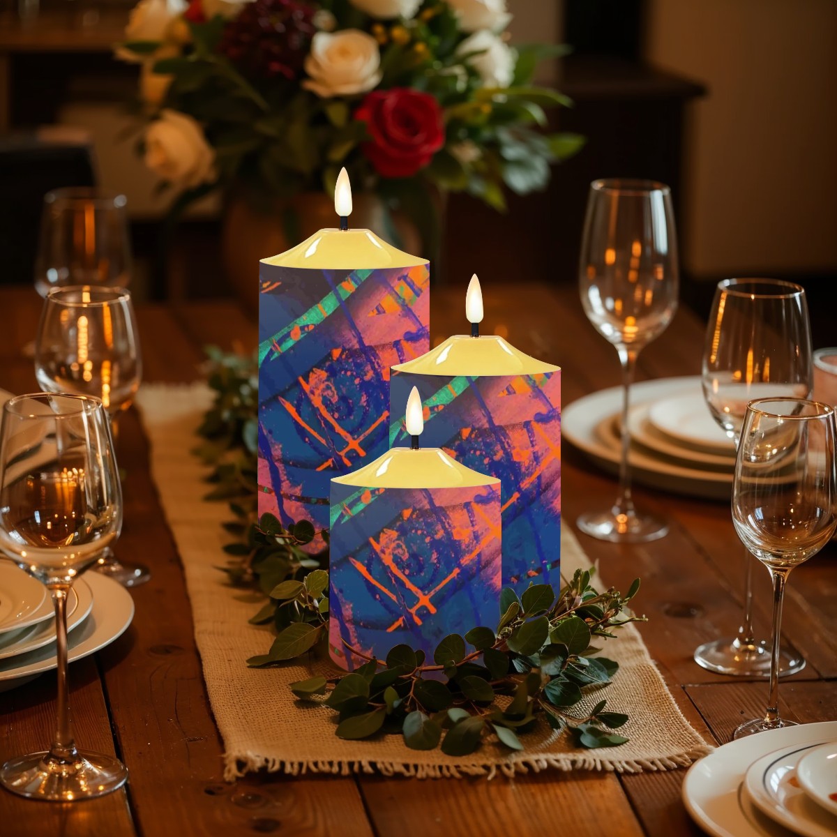 Gavin Scott Flameless Candles w/Remote (Set of 3)