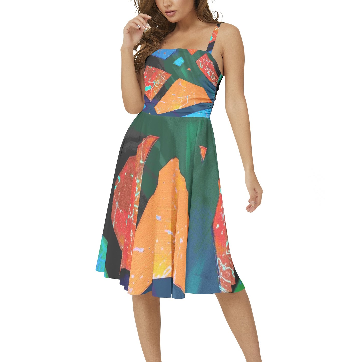 Gavin Scott Sleeveless Flare Hem Midi Dress (Femme XS-3XL)