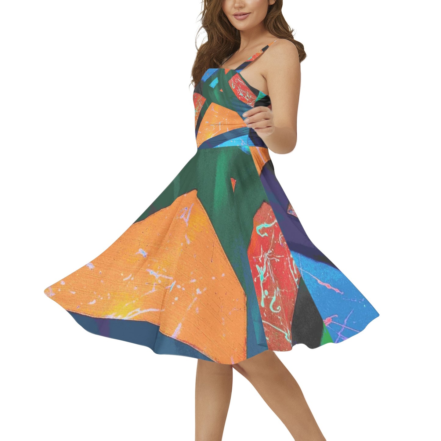 Gavin Scott Sleeveless Flare Hem Midi Dress (Femme XS-3XL)