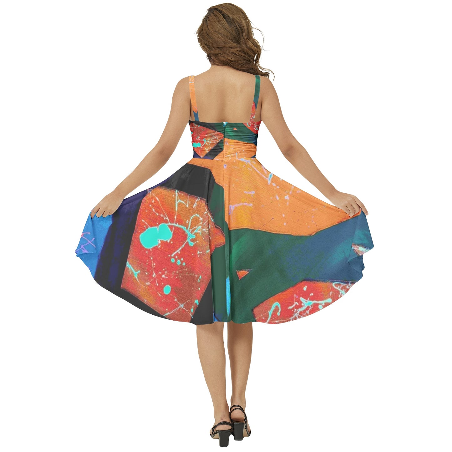 Gavin Scott Sleeveless Flare Hem Midi Dress (Femme XS-3XL)