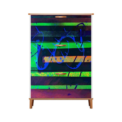 Gavin Scott Wood & Leather Shoe Cabinet