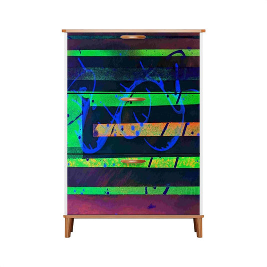 Gavin Scott Wood & Leather Shoe Cabinet