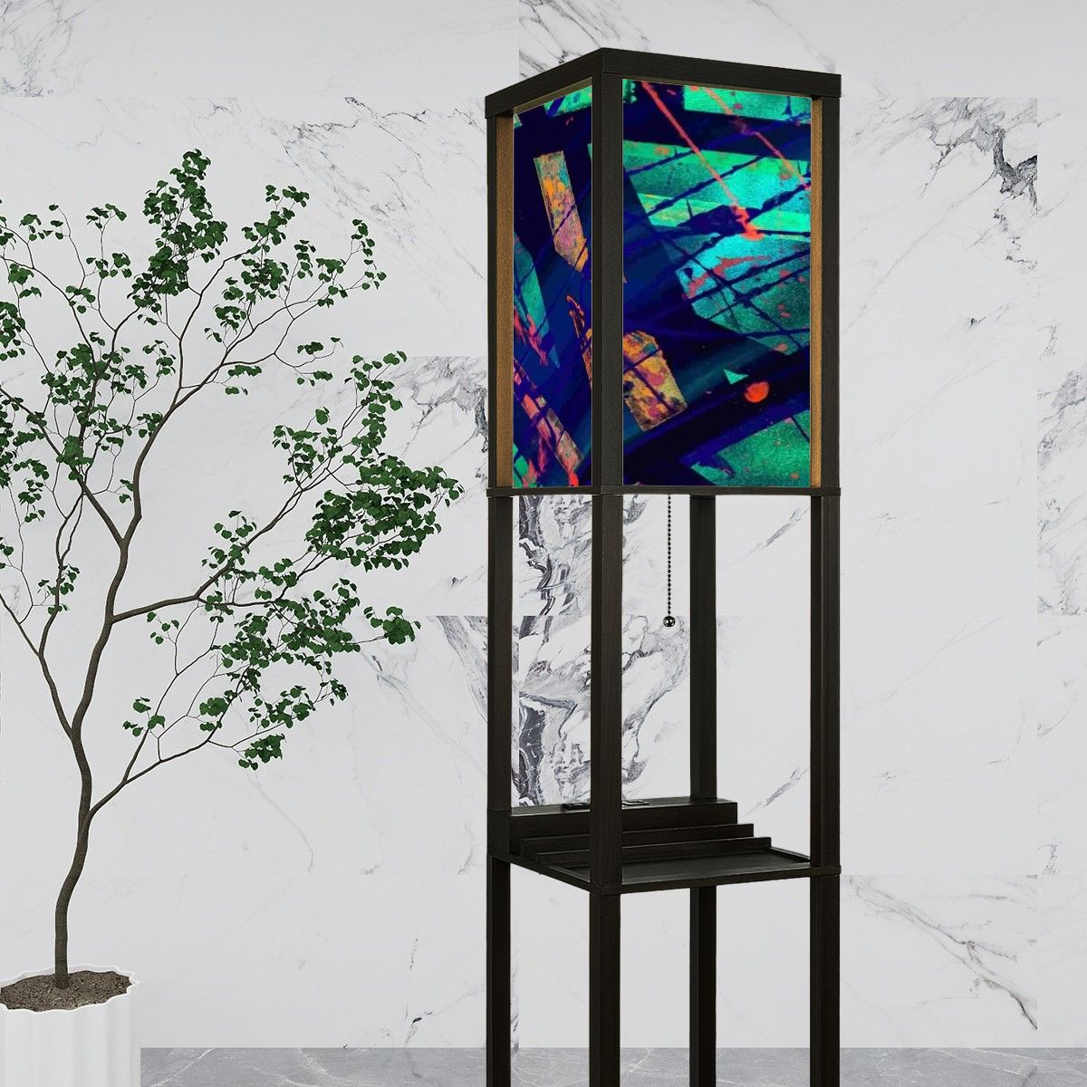 Gavin Scott Floor Lamp with Shelves