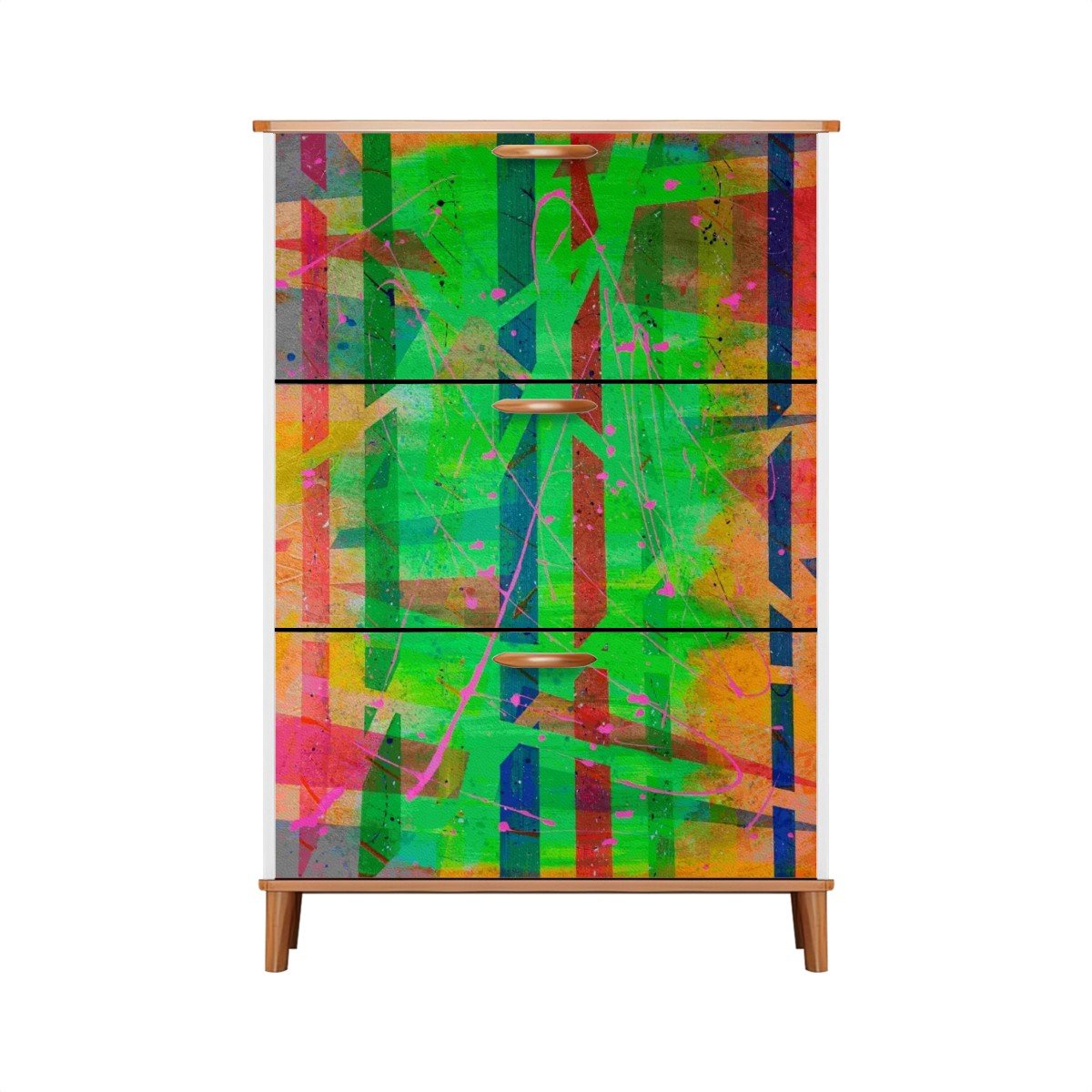 Gavin Scott Wood & Leather Shoe Cabinet