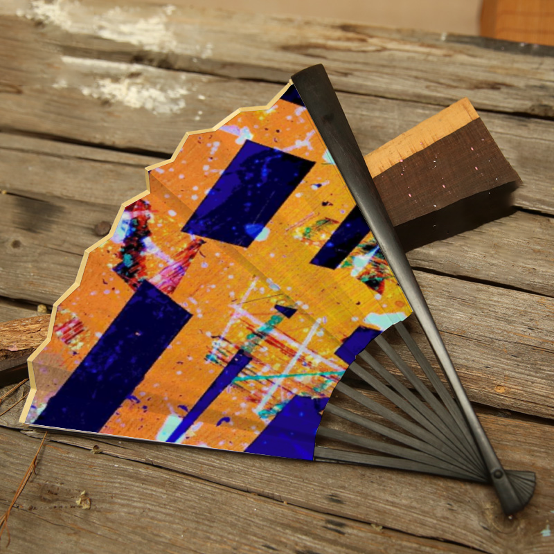 Gavin Scott Genuine Spun Silk Folding Hand Fans (4 Sizes)