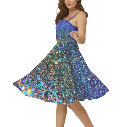 Gavin Scott Sleeveless Flare Hem Midi Dress (Femme XS-3XL)