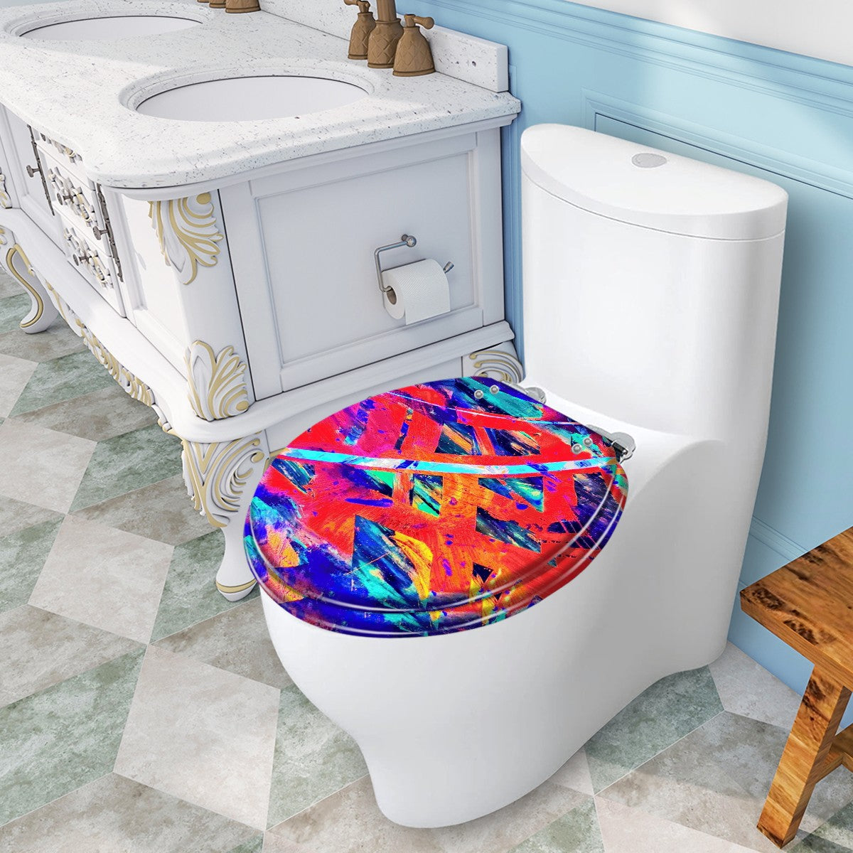 Gavin Scott Universal Toilet Seat w/Matching Soft-close Lid