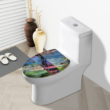 Gavin Scott Elongated Toilet Seat w/Matching Soft-close Lid (V-Shape)