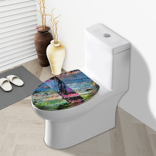 Gavin Scott Elongated Toilet Seat w/Matching Soft-close Lid (V-Shape)