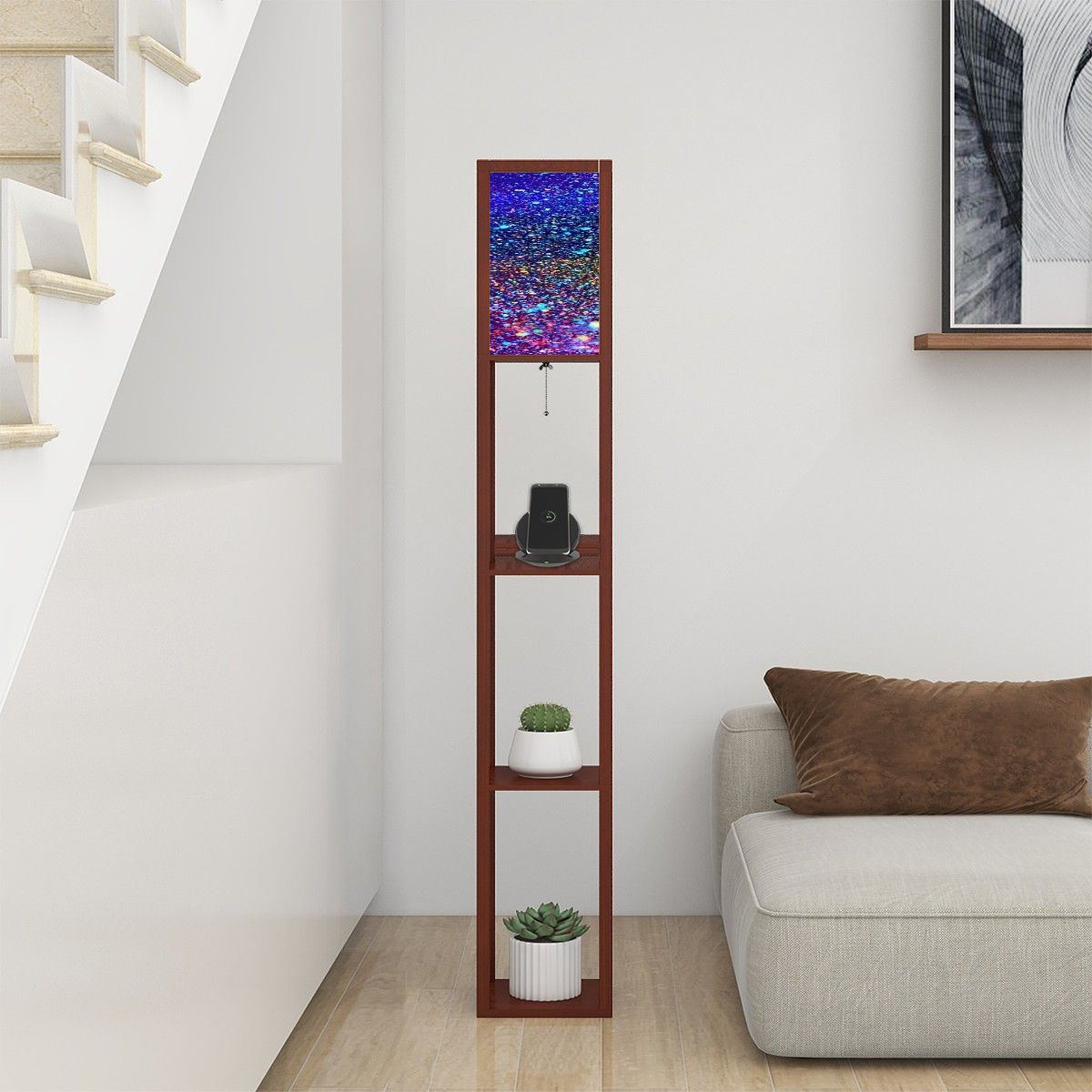 Gavin Scott Floor Lamp with Shelves (2 Colors)