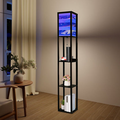 Gavin Scott Floor Lamp with Shelves (2 Colors)