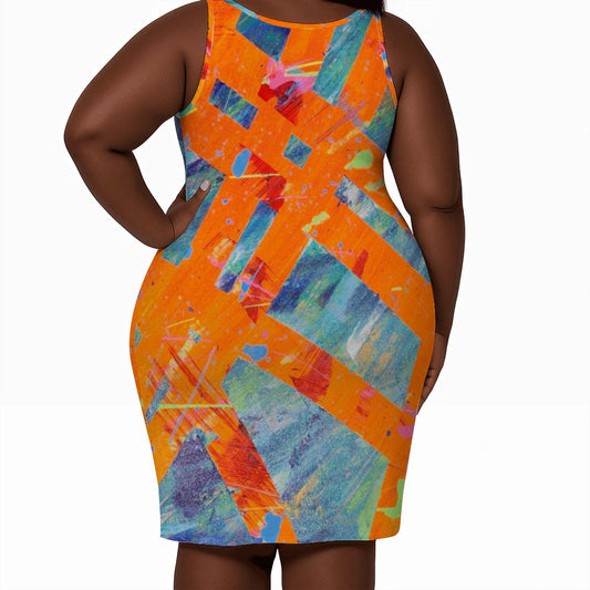 Gavin Scott Sleeveless Bodycon Dress (Femme L-4XL)