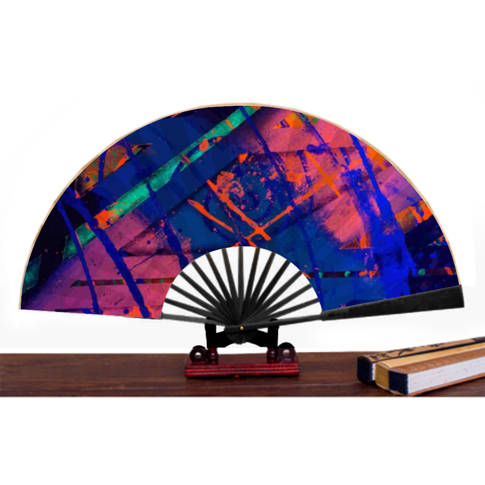 Gavin Scott Genuine Spun Silk Folding Hand Fans (4 Sizes)