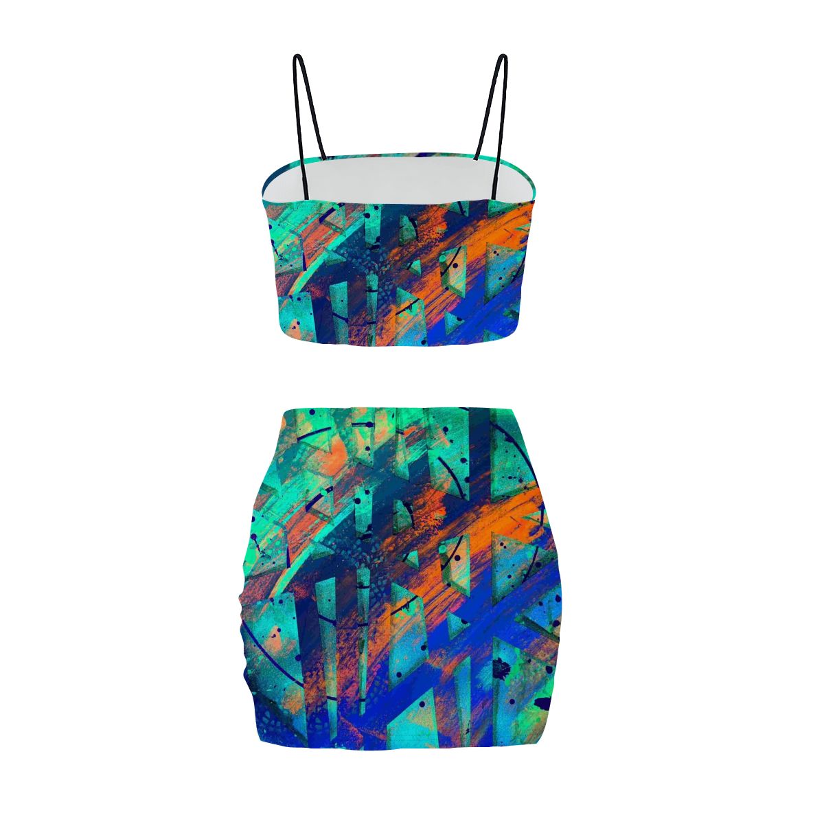 Gavin Scott Crop Tank Top & Mini Skirt Set (Femme S-4XL)