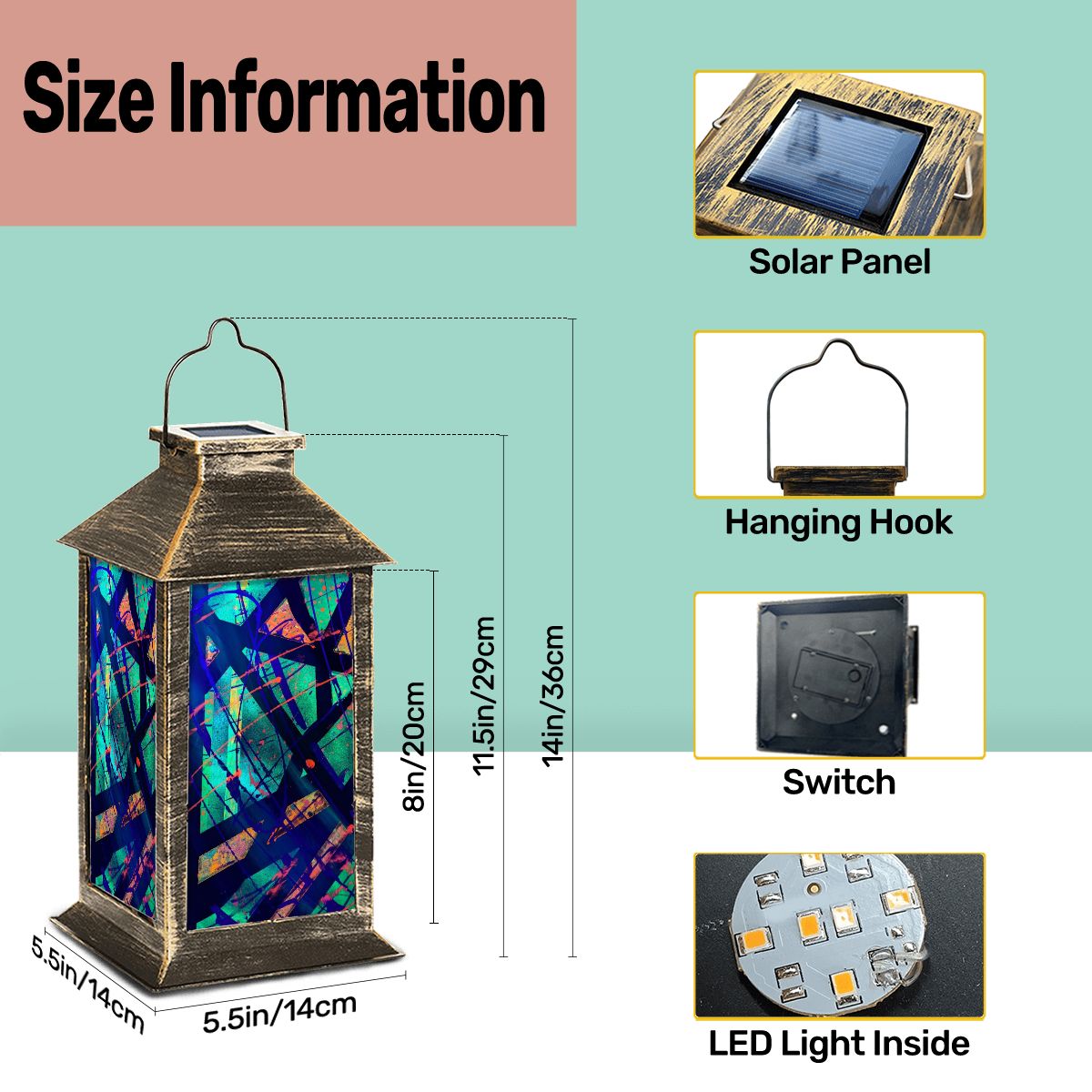 Gavin Scott Solar Powered Indoor/Outdoor Lantern