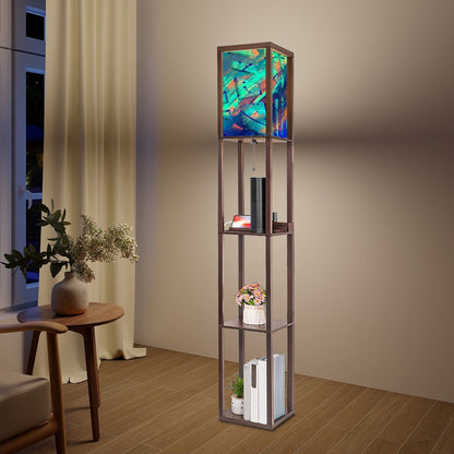 Gavin Scott Floor Lamp with Shelves (2 Colors)
