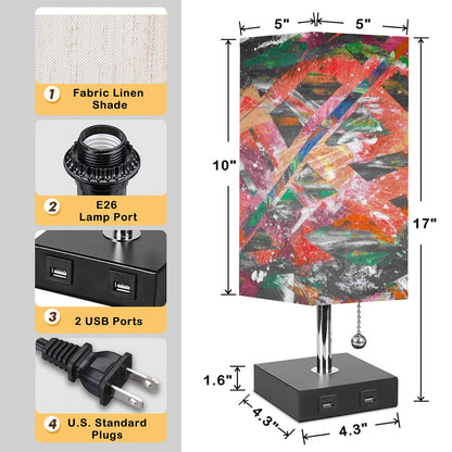 Gavin Scott Square Table Lamp with USB Port