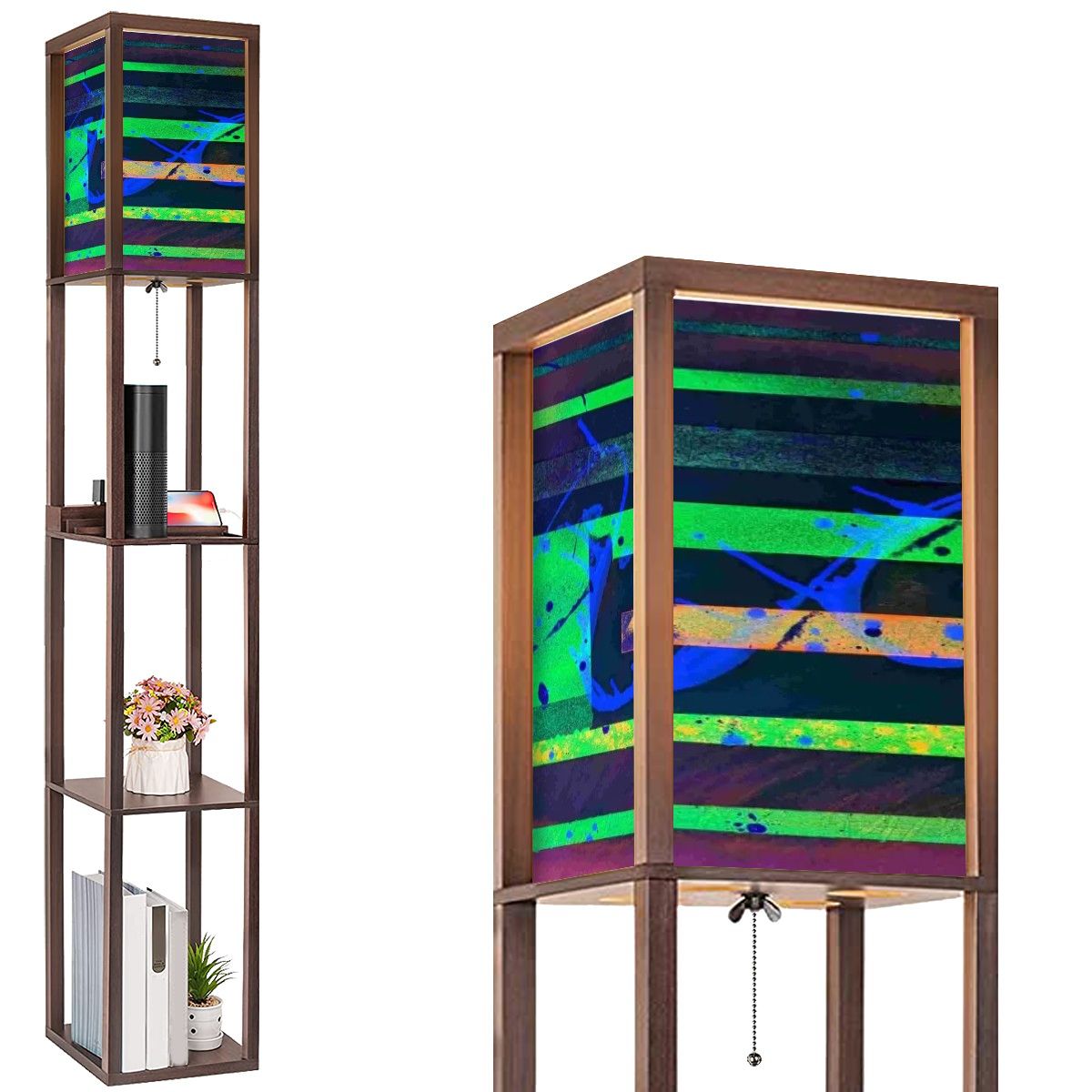 Gavin Scott Floor Lamp with Shelves (2 Colors)