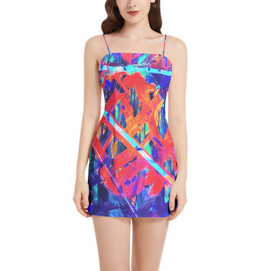 Gavin Scott Sleeveless Spaghetti Strap Mini Dress (Femme XS-3XL)