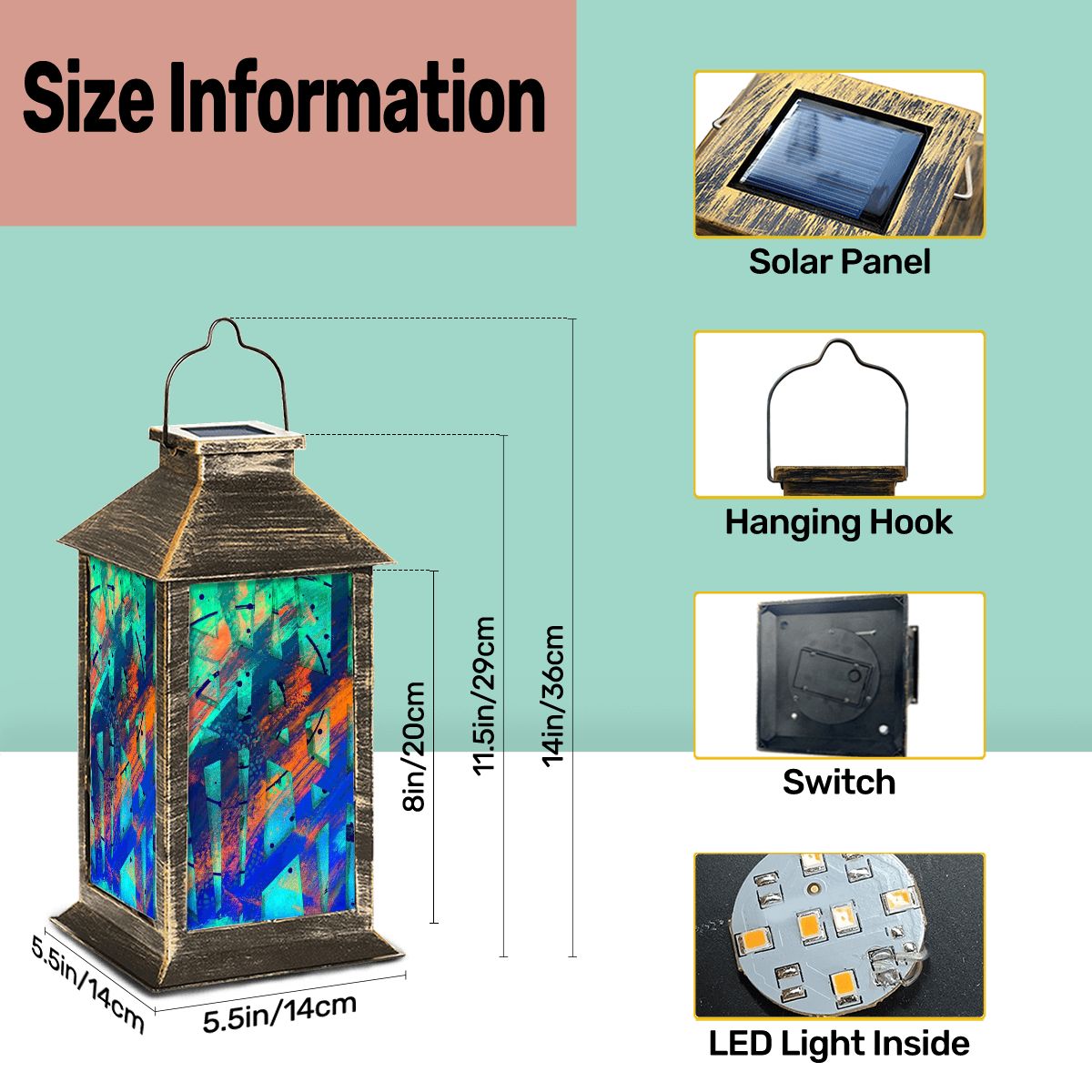 Gavin Scott Solar Powered Indoor/Outdoor Lantern