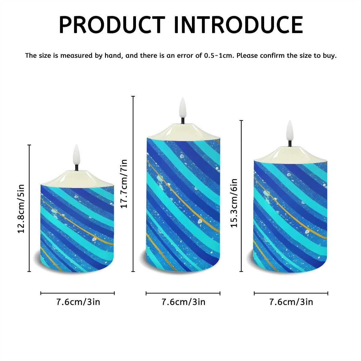 Gavin Scott Flameless Candles w/Remote (Set of 3)