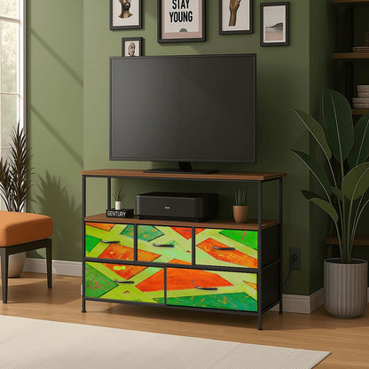 Gavin Scott TV Stand w/5 Drawer Dresser & Charging Station