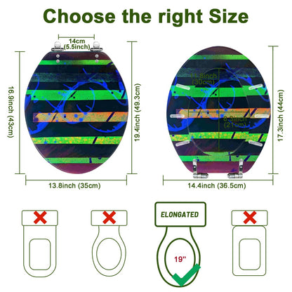 Gavin Scott Elongated Toilet Seat w/Matching Soft-close Lid (V-Shape)