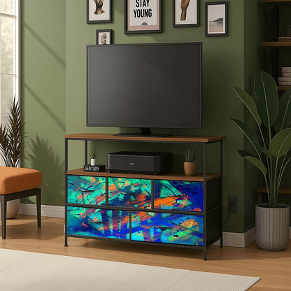 Gavin Scott TV Stand w/5 Drawer Dresser & Charging Station