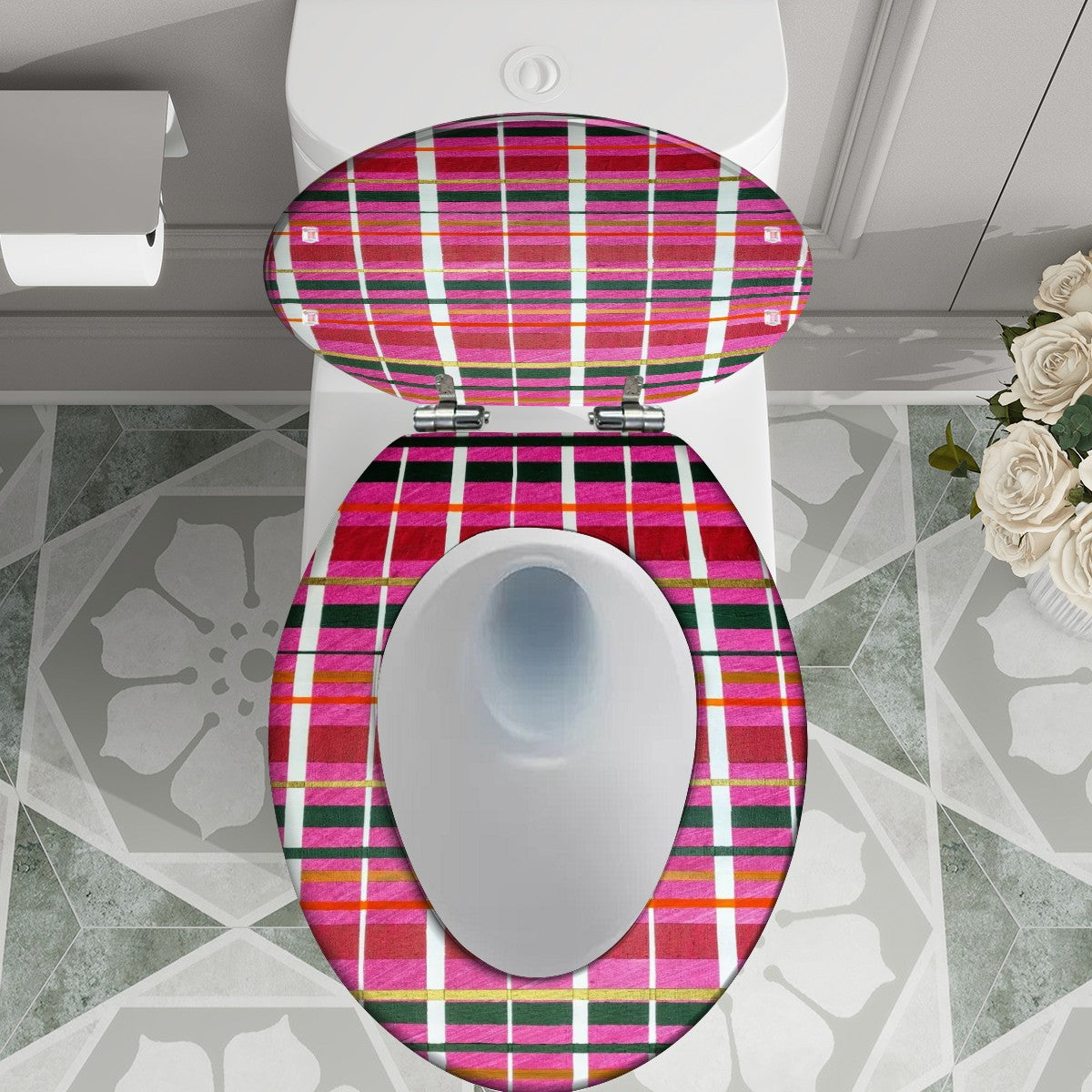 Gavin Scott Elongated Toilet Seat w/Matching Soft-close Lid (V-Shape)