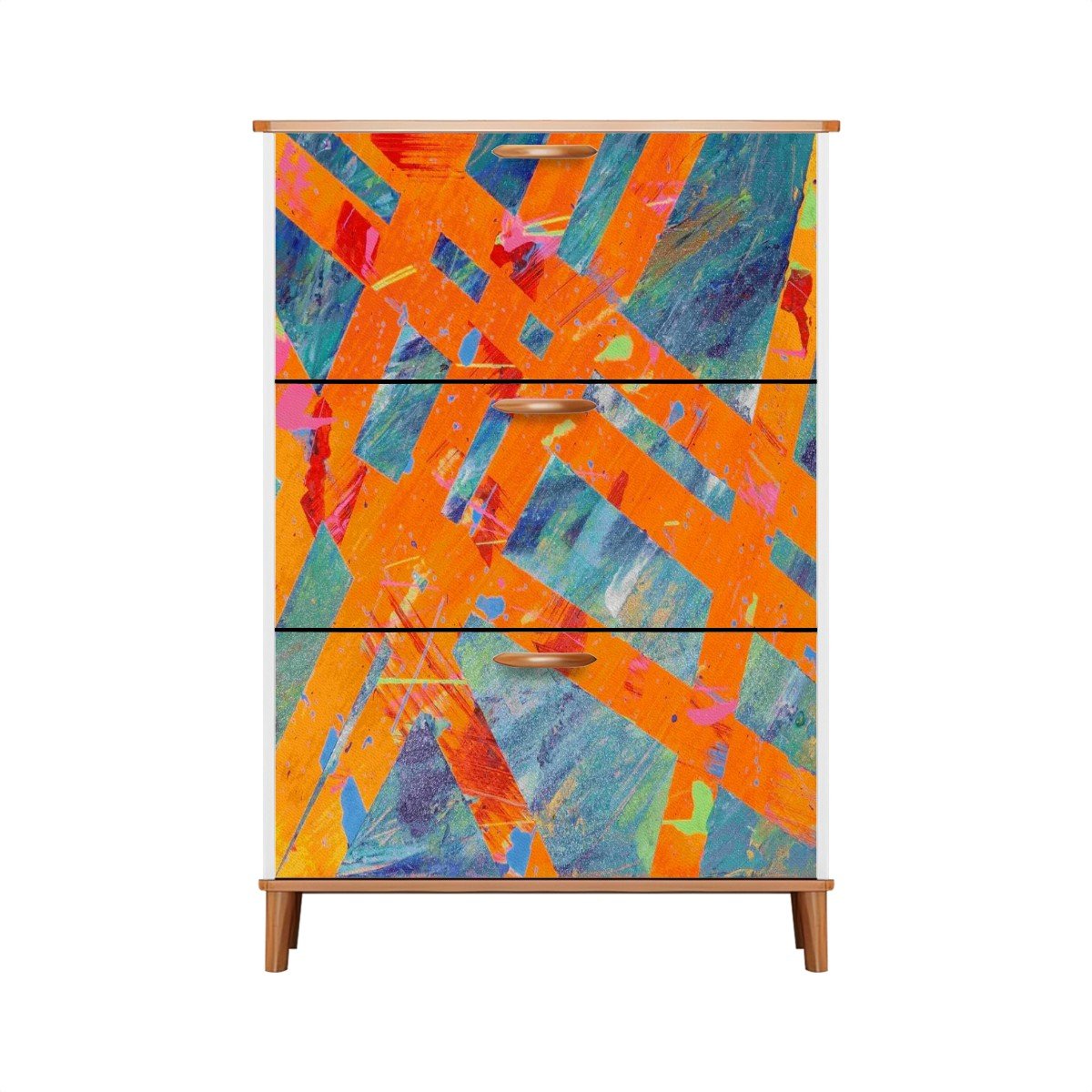 Gavin Scott Wood & Leather Shoe Cabinet