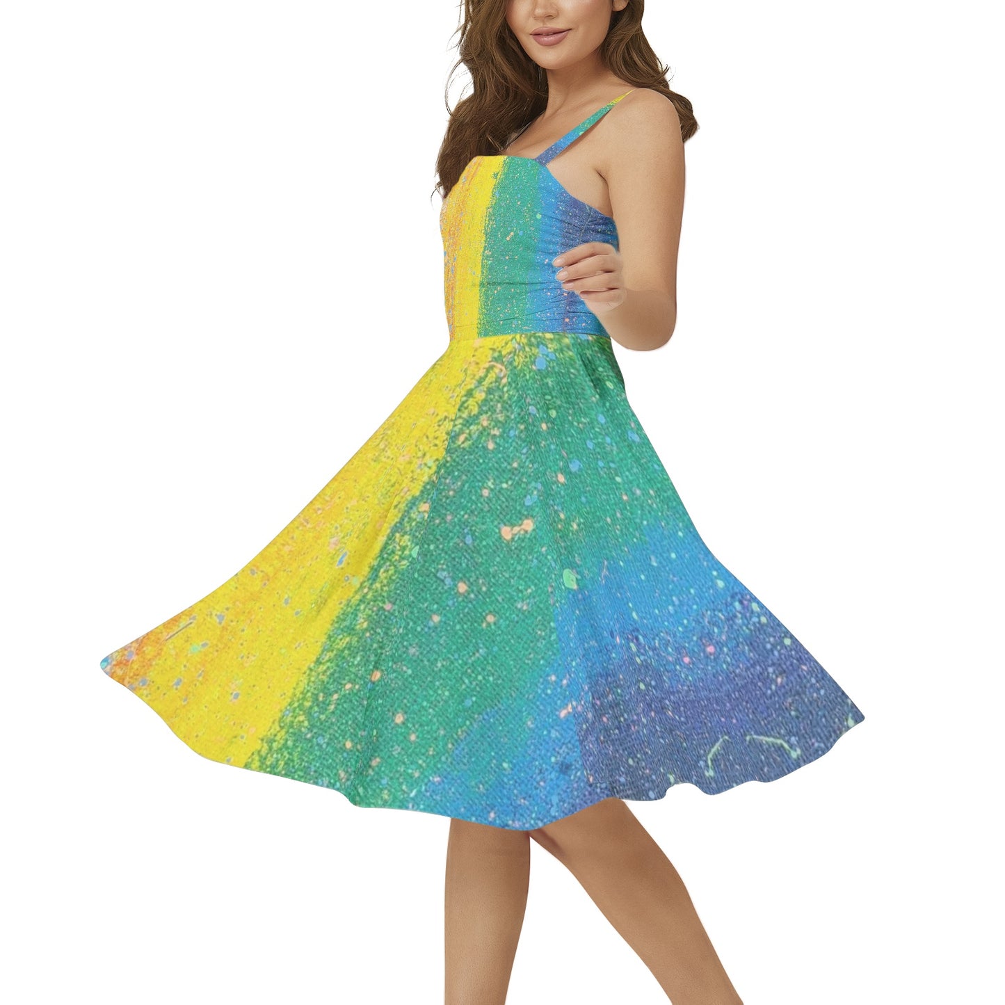 Gavin Scott Sleeveless Flare Hem Midi Dress (Femme XS-3XL)