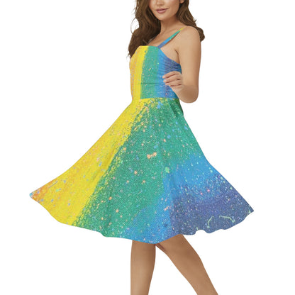 Gavin Scott Sleeveless Flare Hem Midi Dress (Femme XS-3XL)