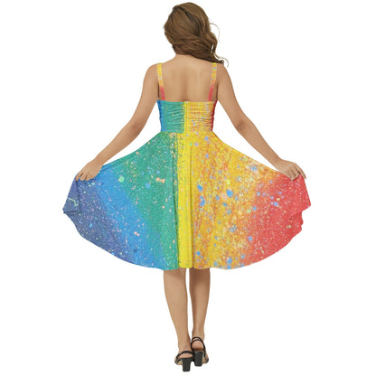 Gavin Scott Sleeveless Flare Hem Midi Dress (Femme XS-3XL)