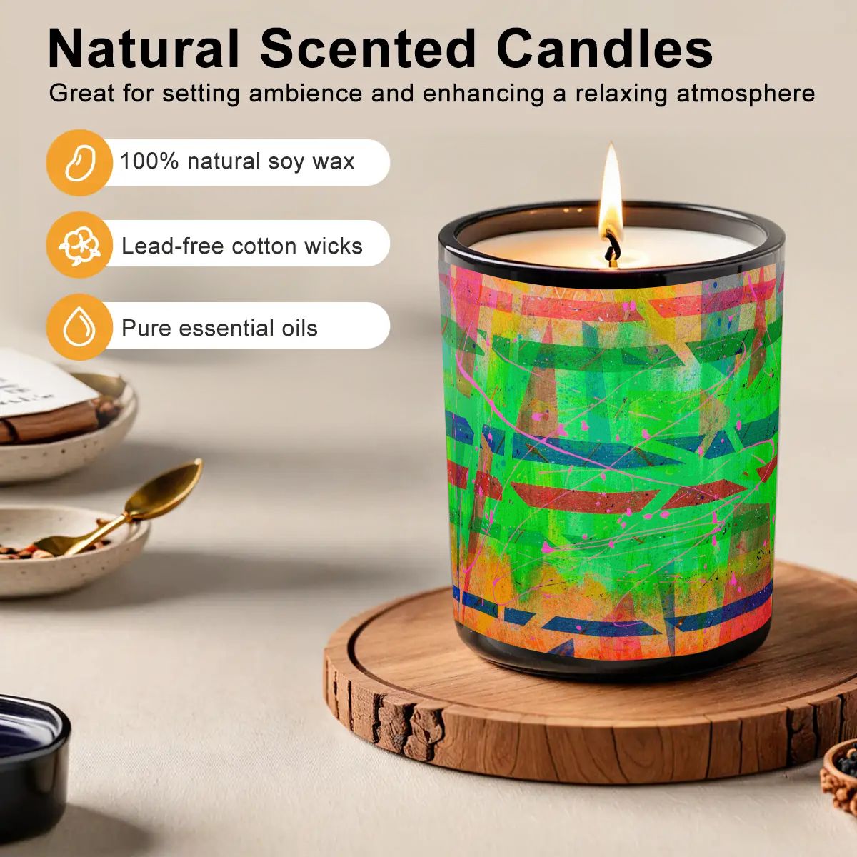 Gavin Scott Scented Black Jar Candle (6oz)