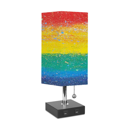 Gavin Scott PRIDE Square Table Lamp with two USB Ports