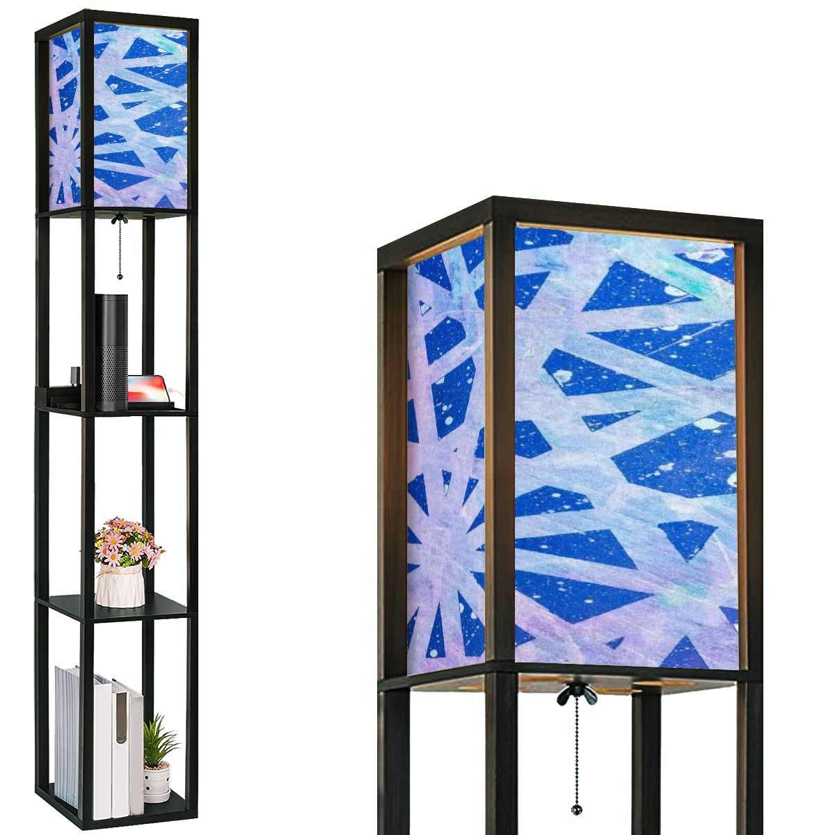 Gavin Scott Floor Lamp with Shelves (2 Colors)