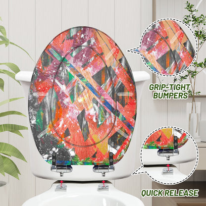 Gavin Scott Elongated Toilet Seat w/Matching Soft-close Lid (V-Shape)