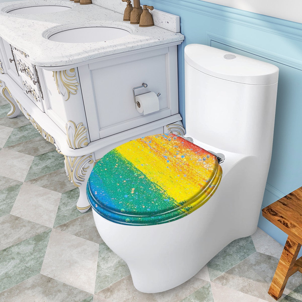 Gavin Scott PRIDE Universal Toilet Seat w/Matching Soft-close Lid