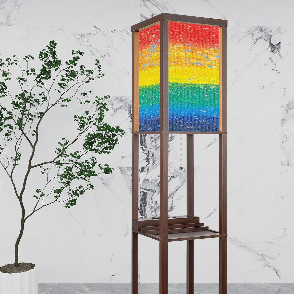 Gavin Scott PRIDE Floor Lamp with Shelves (2 Colors)
