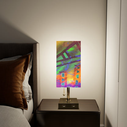 Gavin Scott Square Table Lamp with USB Port