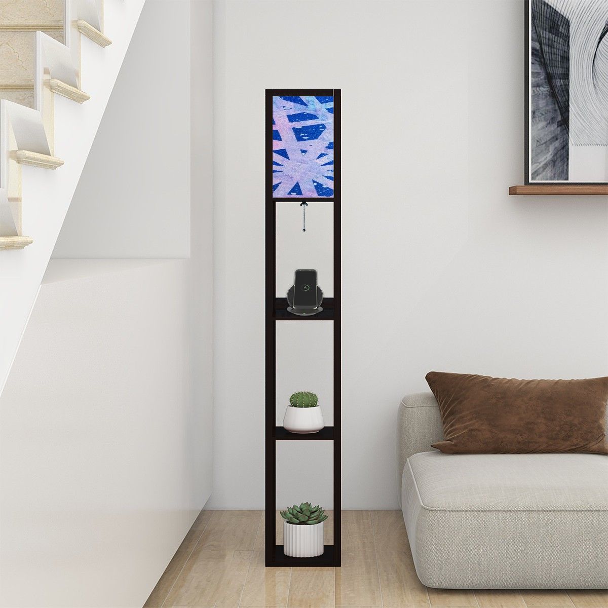 Gavin Scott Floor Lamp with Shelves (2 Colors)