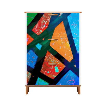 Gavin Scott Wood & Leather Shoe Cabinet