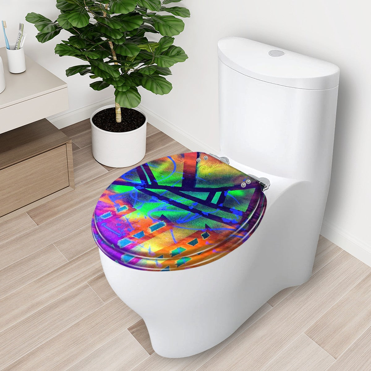 Gavin Scott Round Toilet Seat w/Matching Soft-close Lid (O-Shape)