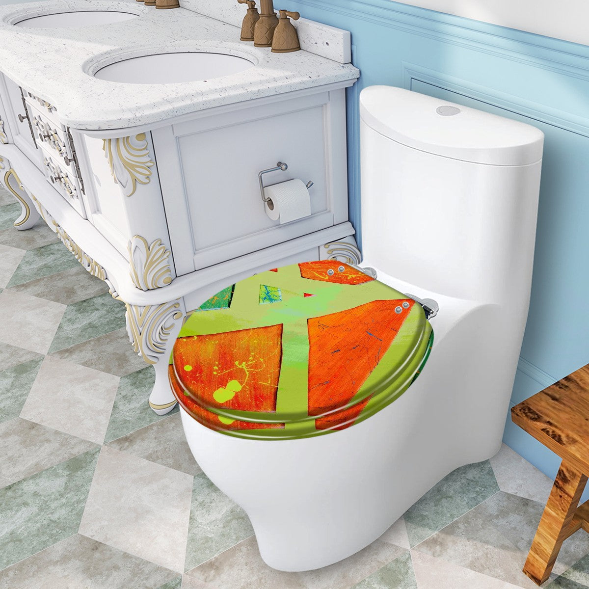 Gavin Scott Universal Toilet Seat w/Matching Soft-close Lid