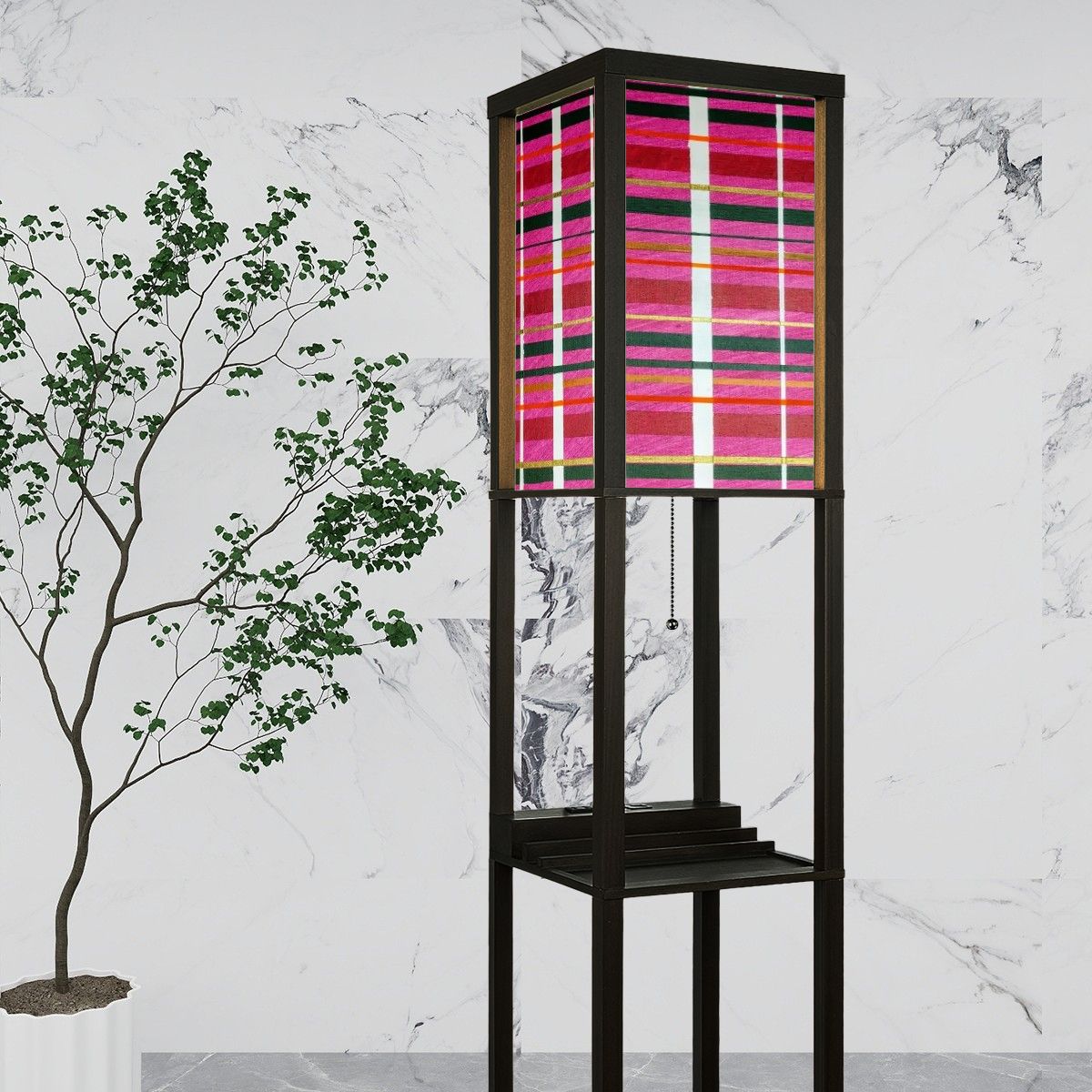 Gavin Scott Floor Lamp with Shelves (2 Colors)