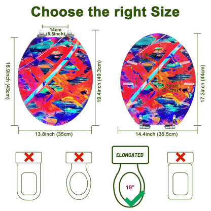 Gavin Scott Elongated Toilet Seat w/Matching Soft-close Lid (V-Shape)