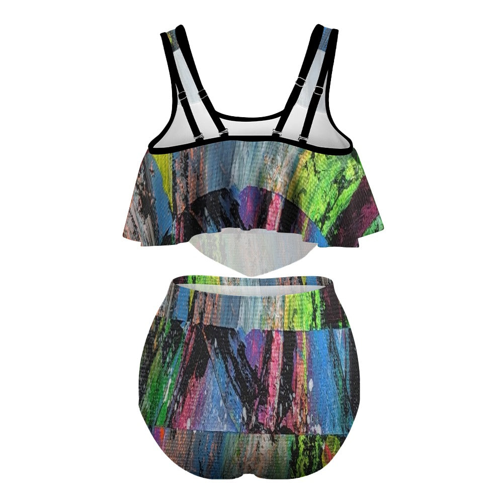 Gavin Scott Ruffled Two Piece Swimsuit (Femme XL-4XL)